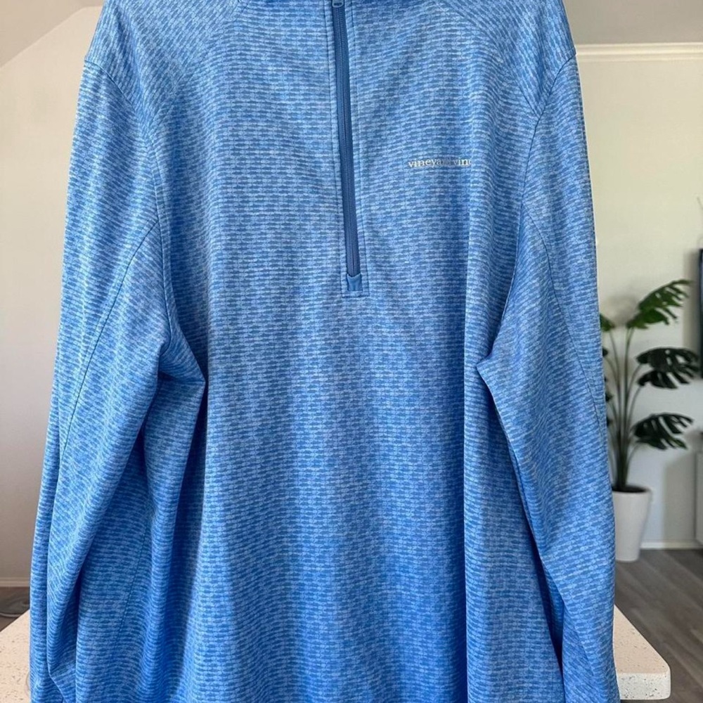 Vineyard Vines Blue Quarter-Zip long sleeve shirt